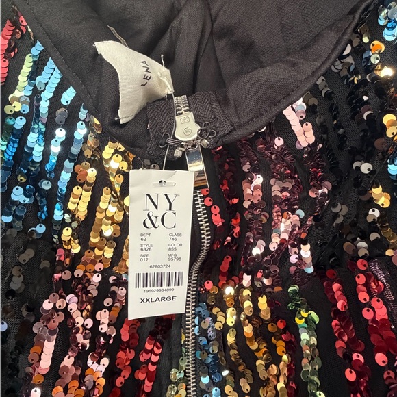 New York & Company Multicolor Sequin Jumpsuit - Picture 10 of 11
